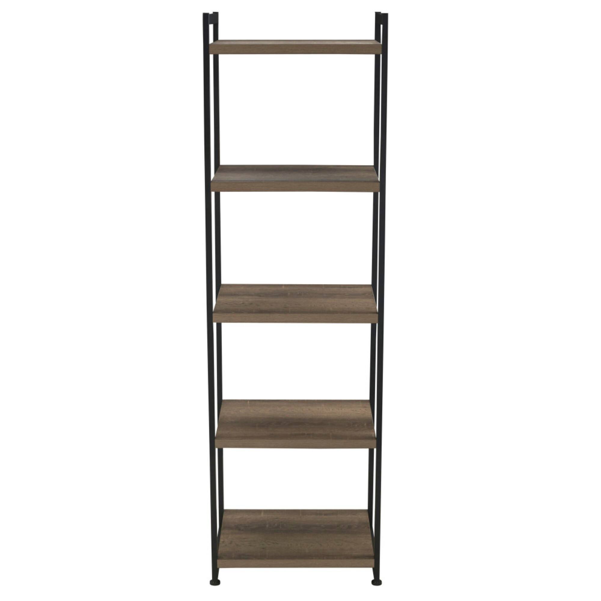 Household Essentials Jamestown 59" 5-Shelf Narrow Bookshelf